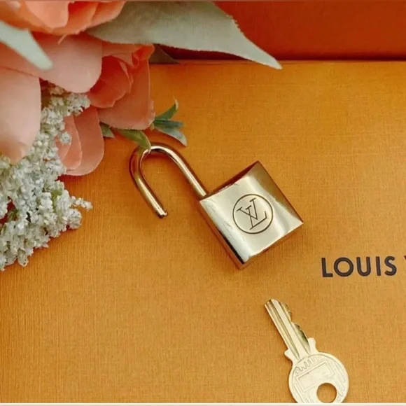 AUTHENTIC Rare 204 Louis Vuitton Lock and key with LV keychain and necklaces! - Picture 2 of 16